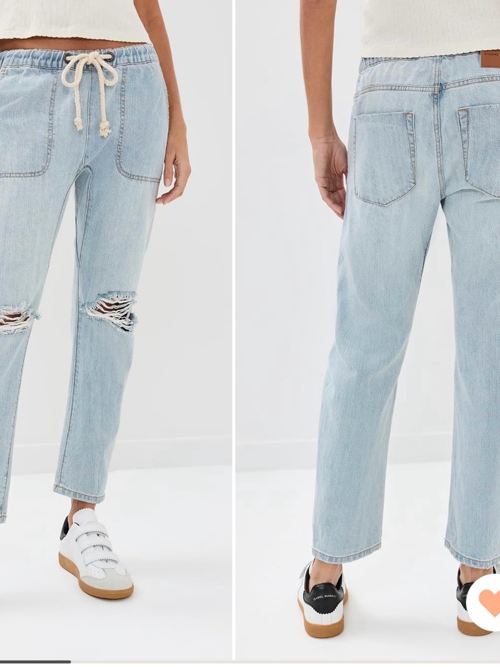 NWT One Teaspoon Shabbies Drawstring Boyfriend Jeans